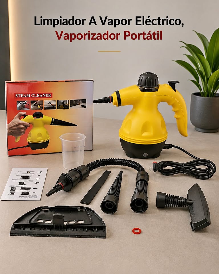 Limpiador a Vapor Portátil de Alta Temperatura para Cocina, Baño y Auto